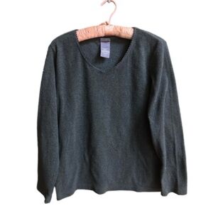 Laura Scott Grey Cozy Long Sleeve Sweater